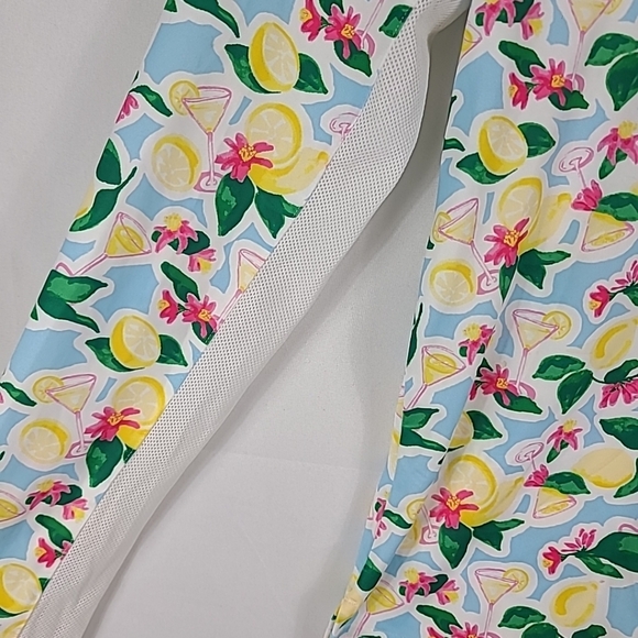 NEW San Soleil PARKS Rash Guard Sun Top UPF 50 Sporty Tennis Lemons Sz S - Picture 4 of 5